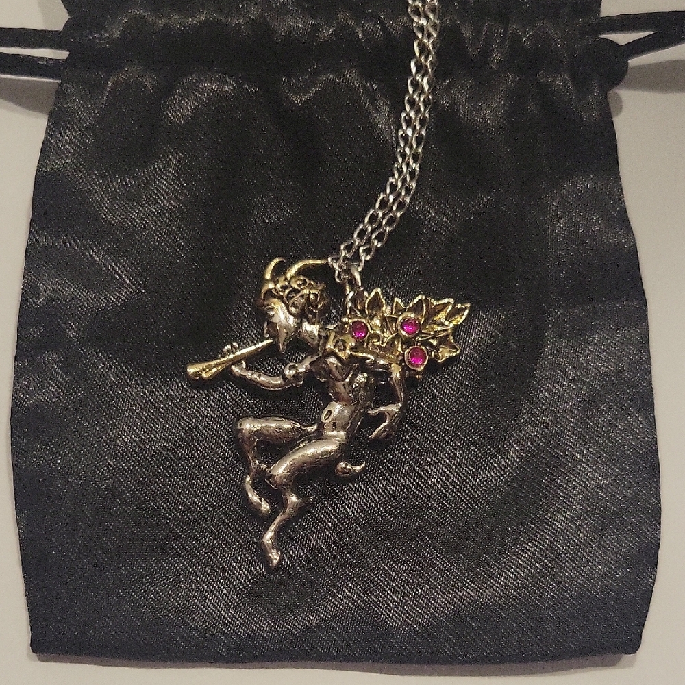 Charming Silver and Gold Necklace with Pink Highlights